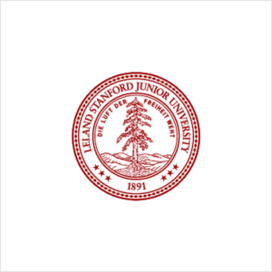 A red seal with trees on it.